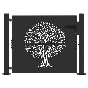 vidaXL Brama ogrodowa 110 x 105 cm Stal Malowana Proszkowo Zamykane