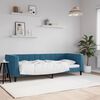 vidaXL Ł&oacute;żko dzienne, niebieskie, 80x200 cm, obite aksamitem