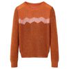 Sweter dziecięcy z dzianiny, koniakowy, 128