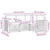 vidaXL Zestawy sof 4 pcs Naturalny i Jasny Szary Lite Drewno Akacji