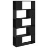 vidaXL Zestaw szafek RTV 80 x 24 x 156 cm Czarny Drewno inżynieryjne
