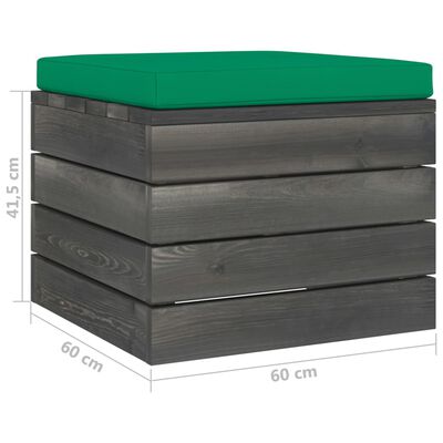 vidaXL Ogrodowe stołki z palet, 2 szt., z poduszkami, drewno sosnowe