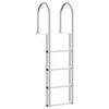vidaXL Drabinka dokowa 4-stopniowa Srebrny 45 &times;11,5 &times;162 cm Aluminium