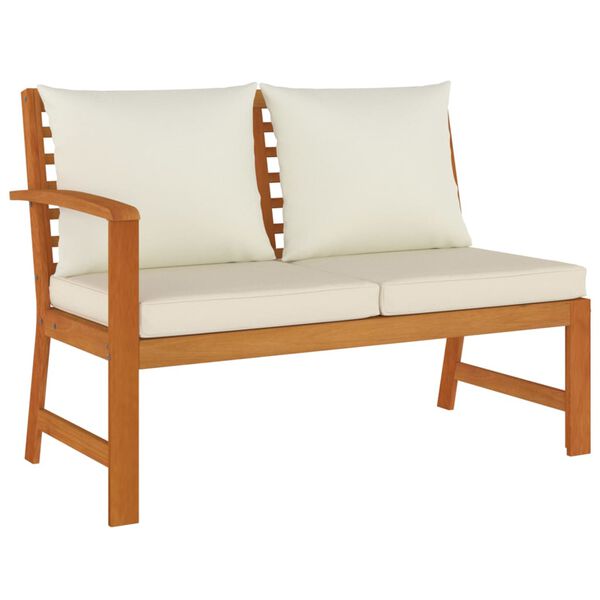 vidaXL 7-cz zestaw mebli ogrodowych z poduszkami, lite drewno akacjowe