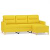vidaXL 3-osobowa sofa z podn&oacute;żkiem, jasnoż&oacute;łty, 180 cm, tkaniną