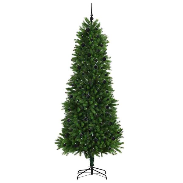 vidaXL Choinka z 300 diodami LED z podstawą Zielony 240 cm PE