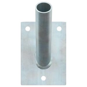 vidaXL Uchwyt na maszt flagowy Srebrny 10,5 x 7,5 x 2,5 cm Stal