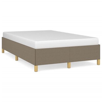 vidaXL Rama łóżka, kolor taupe, 120x190 cm, obita tkaniną