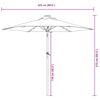 vidaXL Parasol ogrodowy LED, stalowy słupek, antracyt, 225x225x212 cm