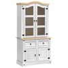 vidaXL Bufet CORONA Biały 100 x 48,5 x 179 cm Lite drewno sosnowe