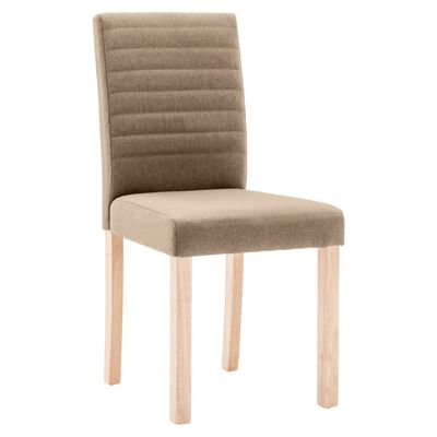 vidaXL Krzesła stołowe, 4 szt., kolor taupe, tapicerowane tkaniną