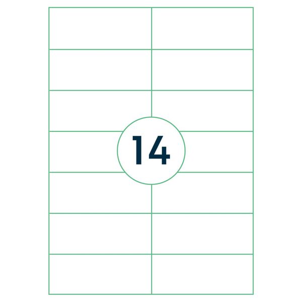 rillprint Etykiety samoprzylepne, 105x42,4 mm, 500 arkuszy, białe