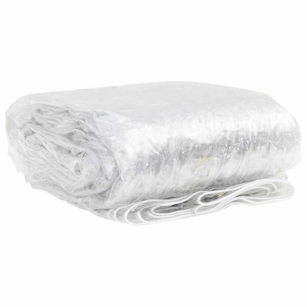 vidaXL Przezroczysta plandeka z oczkami 1x8 m PVC
