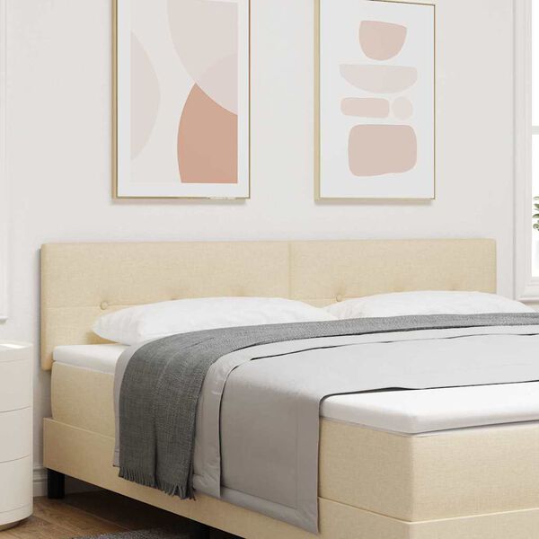 vidaXL Zagł&oacute;wek regulowany pod względem wysokości Kremowy 180 cm