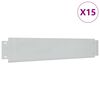 vidaXL Obrzeże trawnikowe, 15 szt., stal galwanizowana, 100x20cm