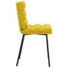 vidaXL Krzesła stołowe, 6 szt., ż&oacute;łte, obite aksamitem