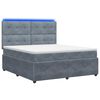 vidaXL Ł&oacute;żko z box spring LED z materacem ciemnoszary 160 x 200 cm