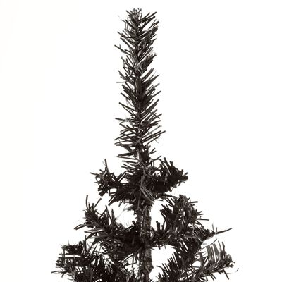 vidaXL Smukła choinka, czarna, 120 cm