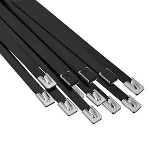 vidaXL Związywacz kablowy 12 szt. 7,9 x 700 mm Czarny