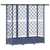 vidaXL Podniesione ł&oacute;żko z kratką i dachem Szary 164 x 40 x 121 cm PP
