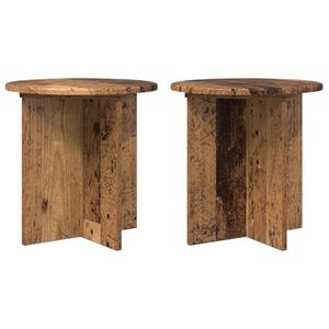 vidaXL Stojak na rośliny 2 pcs Stare drewno 40 x 40 x 40 cm