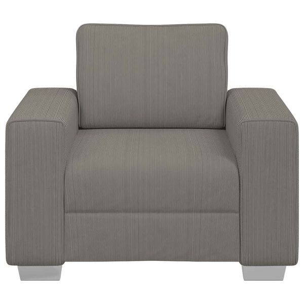 vidaXL Sofa Fotel Jasnoszary 100x77x82 cm Tkanina sztruksowa