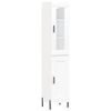 vidaXL Wysoka szafka, biała, 34,5x34x180 cm, materiał drewnopochodny