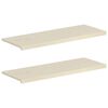 vidaXL Parapety 2 szt. Biały 110 x 40 x 2 cm Dąb lite