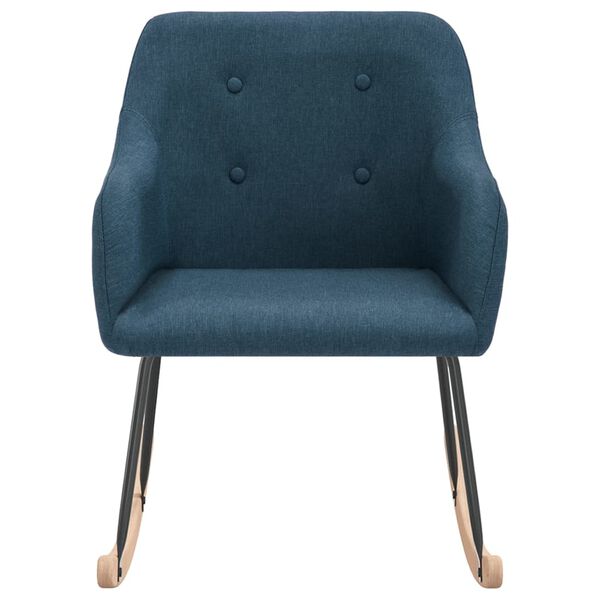 vidaXL Fotel bujany, niebieski, tapicerowany tkaniną