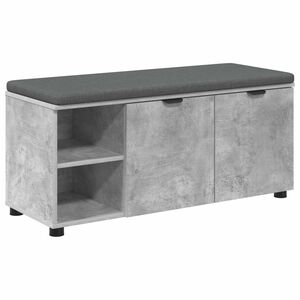 vidaXL Ławka w przedpokoju z poduszką Betonowy Szary 100 x 38 x 46 cm