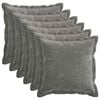 vidaXL Poszewka na poduszkę 6 pcs HOUTEN ciemnoszary 45 x 45 cm