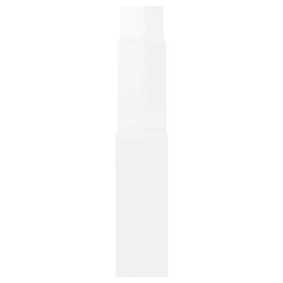 vidaXL Półka ścienna kostka, wysoki połysk, biała, 80x15x78,5, płyta