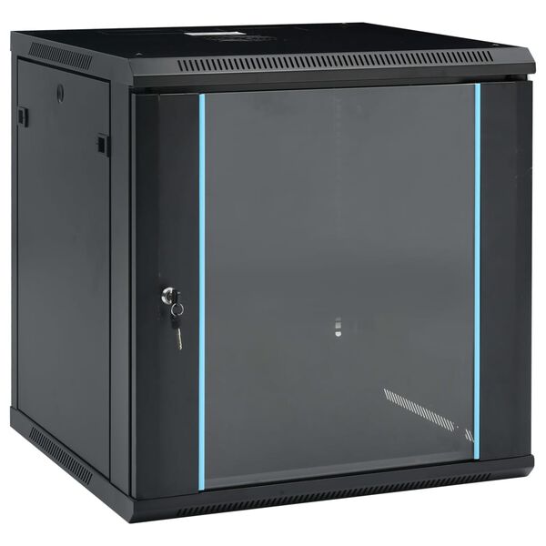 vidaXL Ścienna szafka serwerowa 12U, 19", IP20, 600x600x640 mm