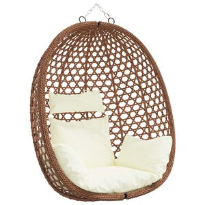 vidaXL Wiszące krzesło jajko bez stelaża polirattan 92 x 57,5 x 110 cm