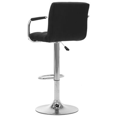 vidaXL Krzesła barowe, 2 szt., czarne, tapicerowane tkaniną