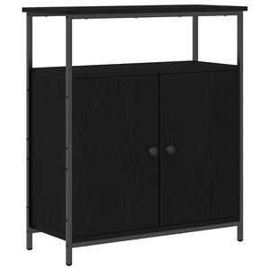 vidaXL Bufet Czarny Dąb 70 x 30 x 80 cm Drewno inżynieryjne