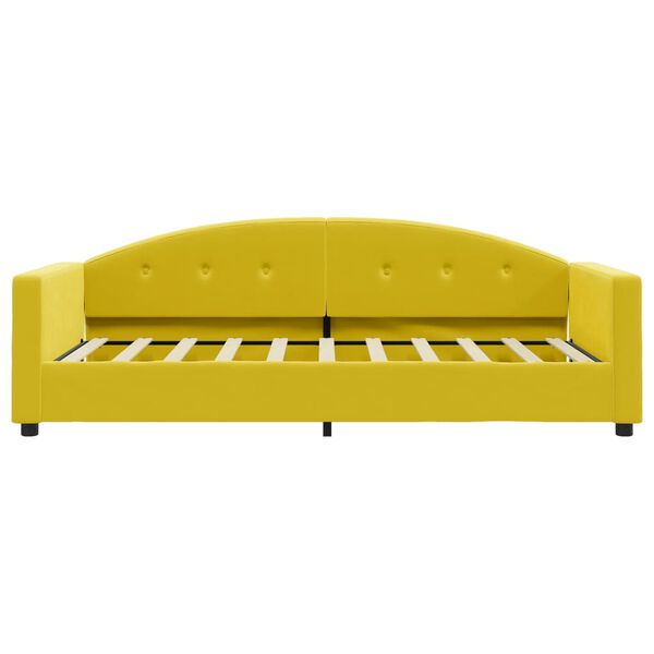 vidaXL Sofa z funkcją spania, ż&oacute;łta, 80x200 cm, obita aksamitem