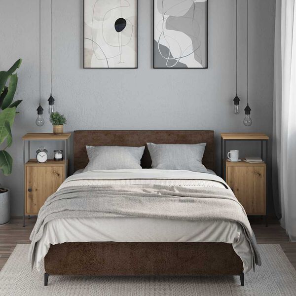 vidaXL Szafki nocne, 2 szt., dąb artisan, 41x31x80 cm