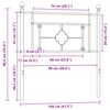 vidaXL Metalowe wymienne wezgłowie, czarne, 100 cm