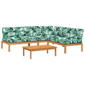 vidaXL 4-cz. zestaw wypoczynkowy do ogrodu, z poduszkami, akacjowy