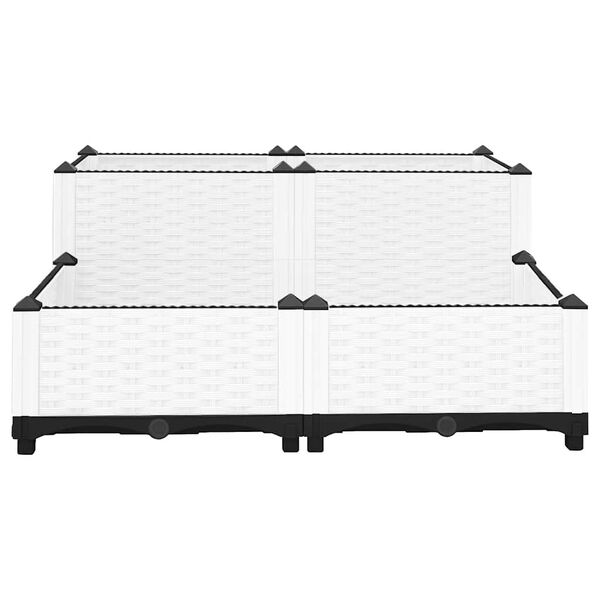 vidaXL Donica do podwyższonej rabaty, 80x80x38 cm, polipropylen