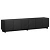 vidaXL szafka RTV 179,5 x 34,5 x 40 cm Czarny materiał drewnopochodny