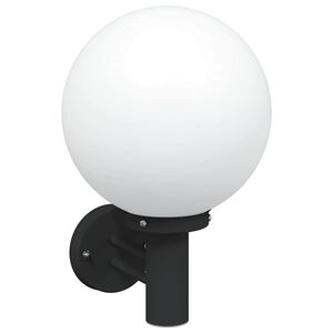 vidaXL Zewnętrzna lampa ścienna Czarny 28 x 25 x 38 cm