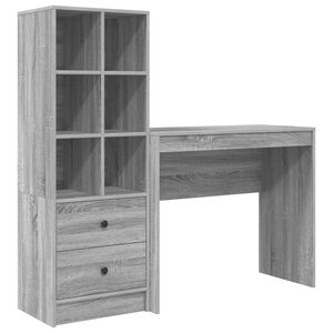 vidaXL Biurko Szary Sonoma 135,5 x 40 x 127 cm 2 szt.