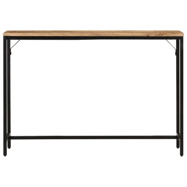 vidaXL Stolik konsolowy, 110x30x75 cm, surowe drewno mango i żelazo