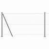 vidaXL Słupek ogrodzeniowy. Szary 25 x 1,6 m (siatka 36 mm) Stal i PVC