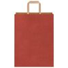 vidaXL Torby papierowe 50 szt. z uchwytami czerwone 26x12x35 cm