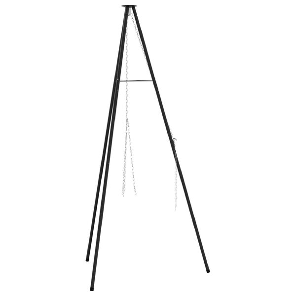 vidaXL Tripod na ognisko Czarny 92 x 92 x 171,5 cm Stal