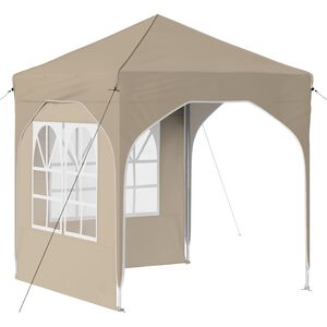 vidaXL Namiot imprezowy rozkładany 192 x 192 x 245 cm kremowy