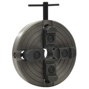 vidaXL Uchwyt tokarski, 4 szczęki, złącze M33, stal, czarny, 150x63 mm